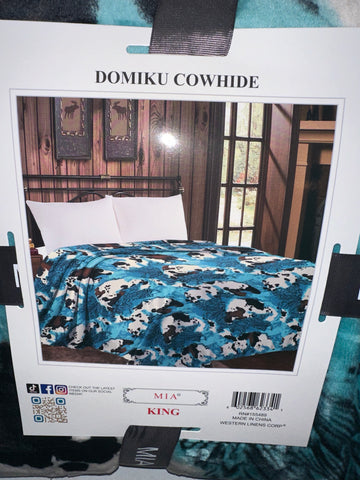 DOMIKU Cowprint blanket KING