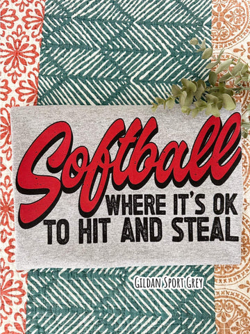 softball where it's okay to hit and steal