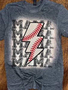 Baseball Lightning Bolt Mama