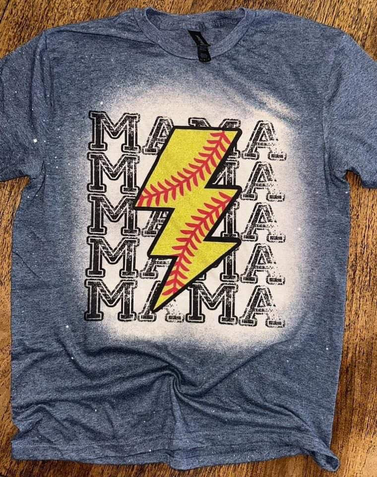 Softball Lightning Bolt Mama