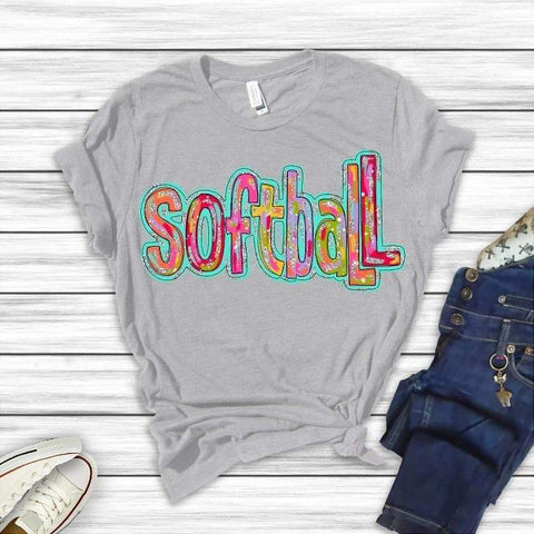 Softball Colorful