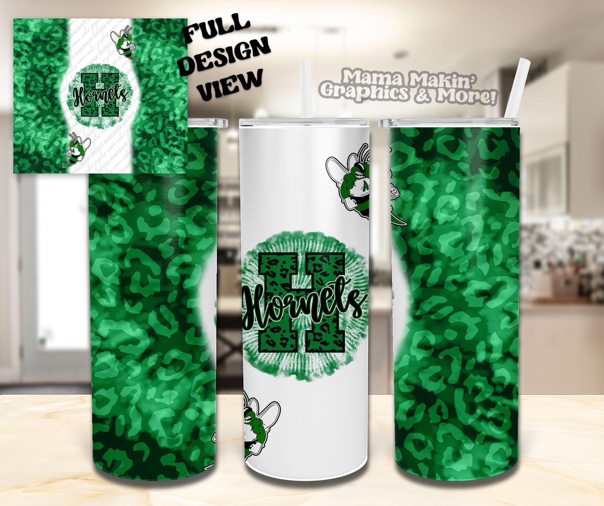 Hornets Tie Dye Tumbler 20oz.