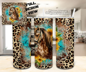 Leopard Horse Tumbler 20oz.