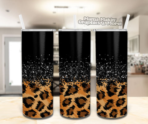 Leopard & Black Tumbler 20oz.