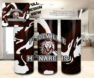 Poolville Monarchs Tumbler 20oz.