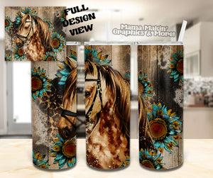 Western Horse Tumbler 20oz.