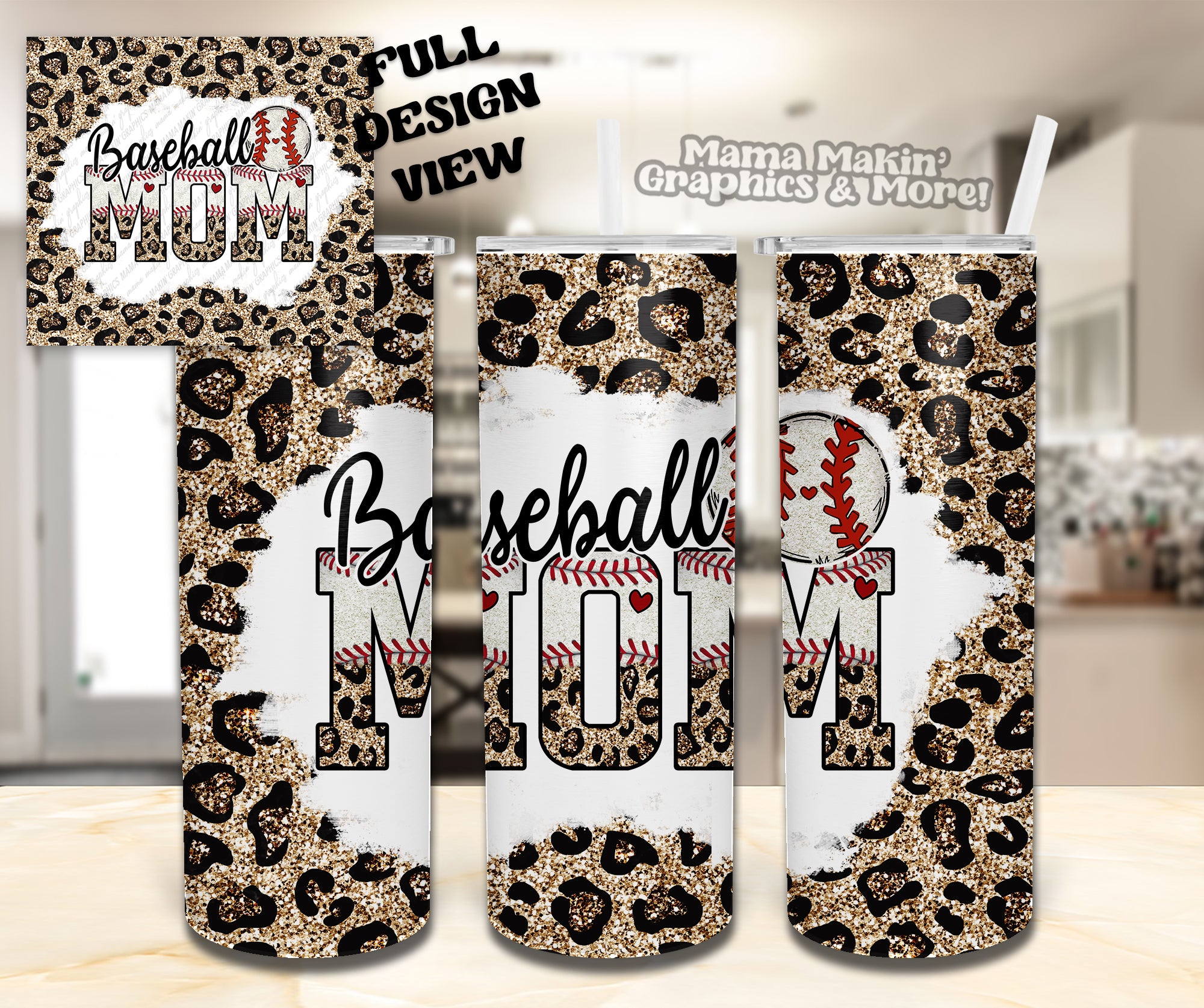 Baseball Mom Tumbler 20oz.