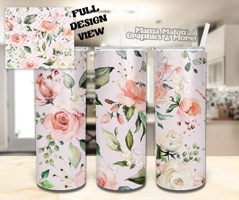 Floral Tumbler 20oz.