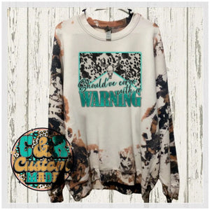 Warning label sweatshirt