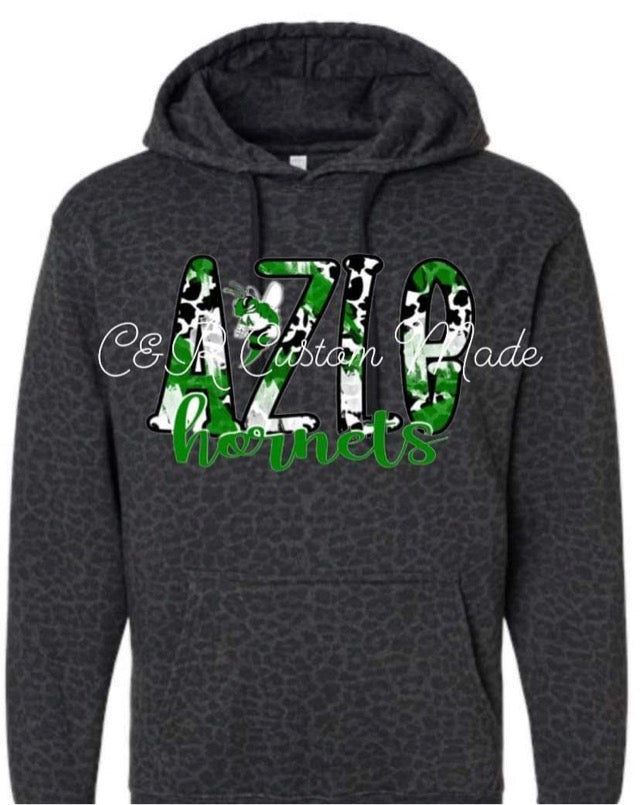 Azle pride Leopard Hoodie