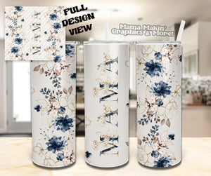 Mama Floral Tumbler 20oz.