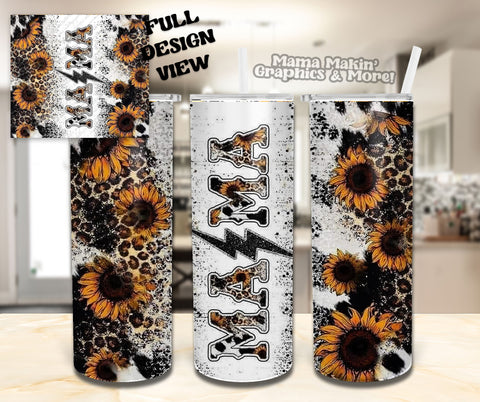 Cow Print & Leopard Mama Tumbler 20oz.